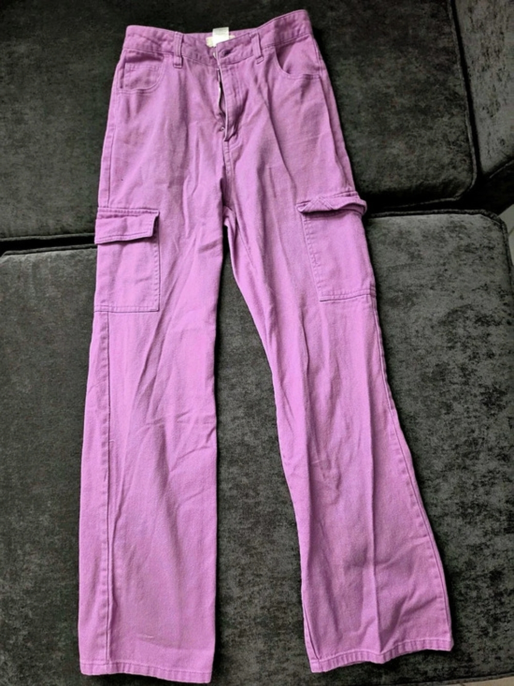 Altar'd State Wide Leg Cargo Pants Purple Size XS Like New